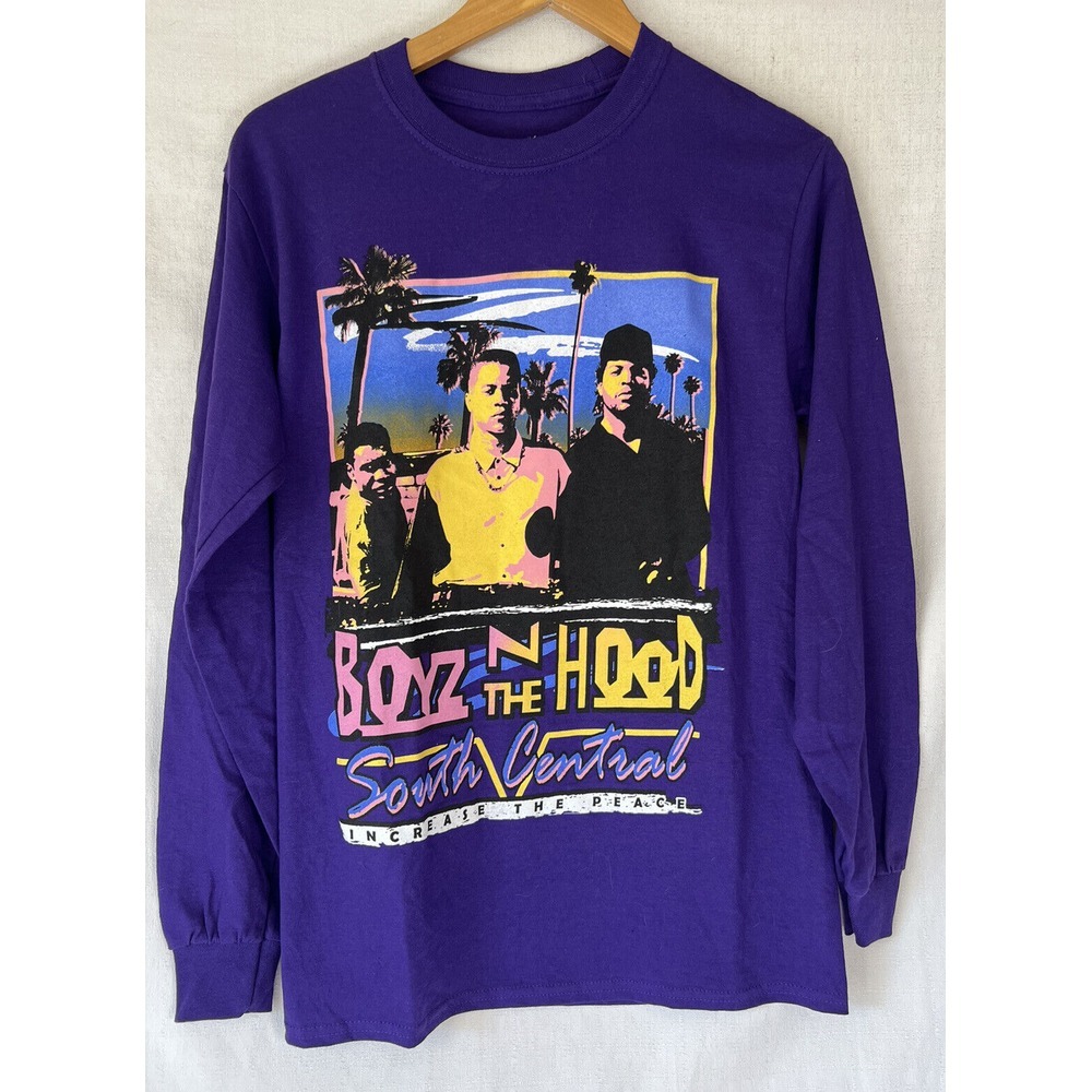 Boyz N The Hood South Central Increase The Peace Purple Long Slv T-Shirt Sz S/M
